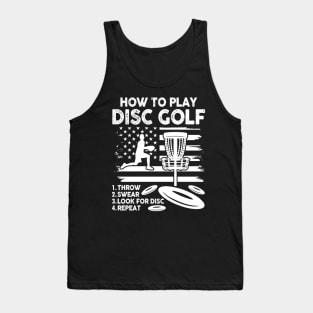 How To Play Disc Golf - USA Tank Top